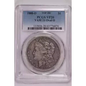1888-O $1 VAM 21 Oval O