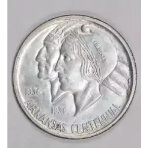 Classic Commemorative Silver--- Arkansas Centennial 1935-1939-Silver- 0.5 Dollar