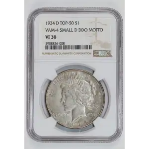 1934 D VAM-4 SMALL D DDO MOTTO