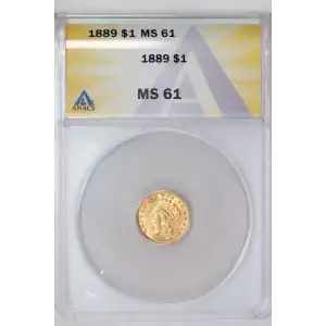 Gold Dollars---Indian Princess Head, Large Head 1856-1889 -Gold- 1 Dollar