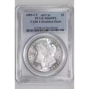 1885-CC $1 VAM 4 Doubled Dash, PL