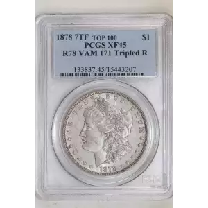 1878 7TF $1 R78 VAM 171 Tripled R