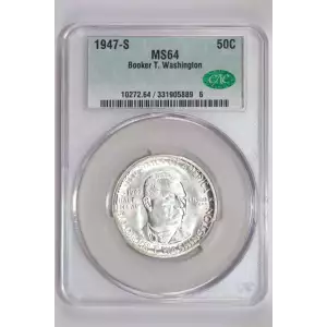 Classic Commemorative Silver--- Booker T. Washington Memorial 1946-1951-Silver- 0.5 Dollar