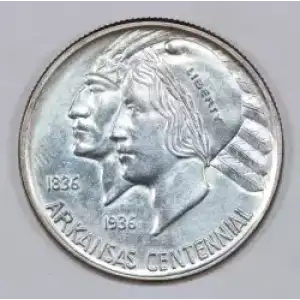 Classic Commemorative Silver--- Arkansas Centennial 1935-1939-Silver- 0.5 Dollar