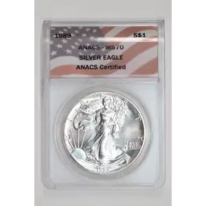 1989 Bullion Silver Eagles ANACS MS-70 (2)