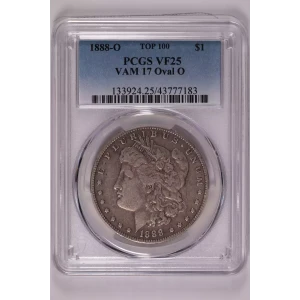 1888-O $1 VAM 17 Oval O