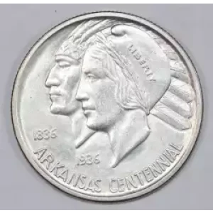 Classic Commemorative Silver--- Arkansas Centennial 1935-1939-Silver- 0.5 Dollar