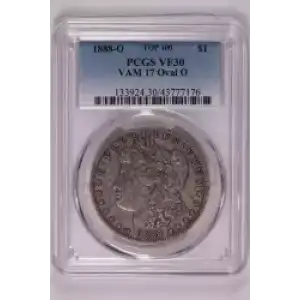 1888-O $1 VAM 17 Oval O