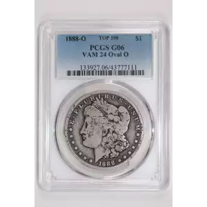 1888-O $1 VAM 24 Oval O TOP 100