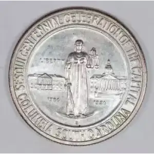 Classic Commemorative Silver--- Columbia, South Carolina, Sesquicentennial 1936 -Silver- 0.5 Dollar