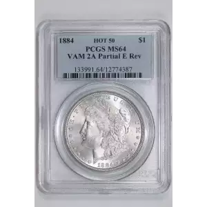 1884 $1 VAM 2A Partial E Rev HOT 50
