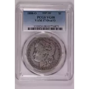 1888-O $1 VAM 17 Oval O
