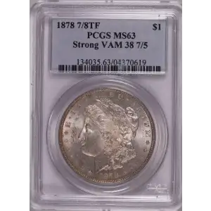 1878 7/8TF $1 Strong VAM 38 7/5