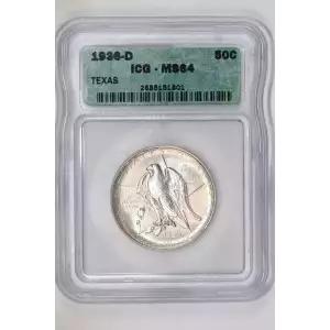 Classic Commemorative Silver--- Texas Independence Centennial 1934-1938-Silver- 0.5 Dollar