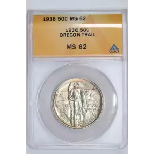 Classic Commemorative Silver Oregon Trail Memorial 1926 -1939 Silver -  0.5 Dollar