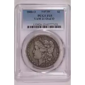 1888-O $1 VAM 21 Oval O