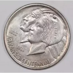 Classic Commemorative Silver--- Arkansas Centennial 1935-1939-Silver- 0.5 Dollar