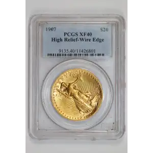 1907 $20 High Relief, Wire Edge (2)
