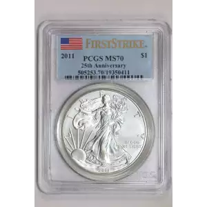 2011 $1 Eagle-25th Anniversary First Strike