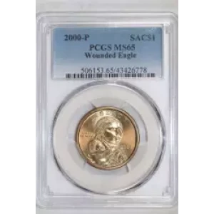 2000-P SAC$1 Wounded Eagle