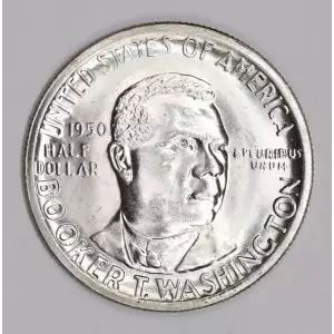 Classic Commemorative Silver--- Booker T. Washington Memorial 1946-1951-Silver- 0.5 Dollar