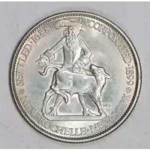 Classic Commemorative Silver--- New Rochelle, New York, 250th Anniversary 1938 -Silver- 0.5 Dollar