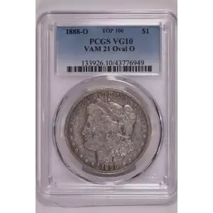 1888-O $1 VAM 21 Oval O