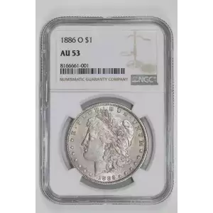 1886-O MORGAN DOLLAR NGC AU53