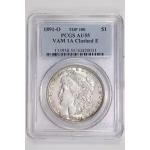 1891-O $1 VAM 1A Clashed E TOP 100