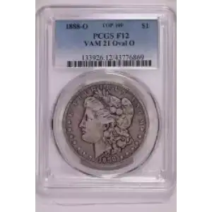 1888-O $1 VAM 21 Oval O