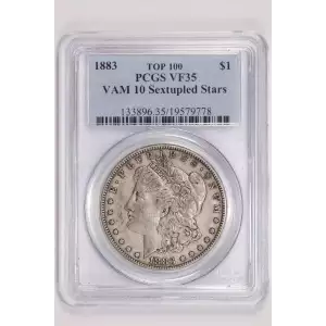 1883 $1 VAM 10 Sextupled Stars TOP 100