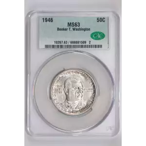 Classic Commemorative Silver--- Booker T. Washington Memorial 1946-1951-Silver- 0.5 Dollar