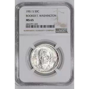 Classic Commemorative Silver--- Booker T. Washington Memorial 1946-1951-Silver- 0.5 Dollar