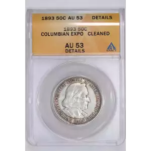 Classic Commemorative Silver--- World's Columbian Exposition Half Dollar 1892 - 1893 -Silver- 0.5 Dollar