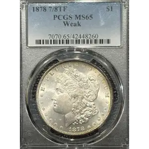 1878 7/8TF $1 Weak