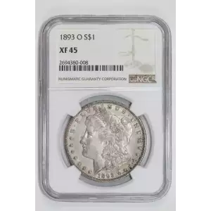 1893-O MORGAN DOLLAR NGC XF45 NICE ORIGINAL COIN!