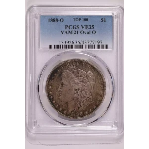 1888-O $1 VAM 21 Oval O
