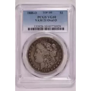 1888-O $1 VAM 21 Oval O