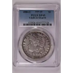 1888-O $1 VAM 21 Oval O