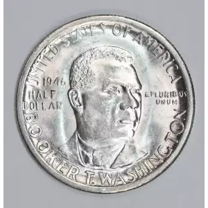 Classic Commemorative Silver--- Booker T. Washington Memorial 1946-1951-Silver- 0.5 Dollar