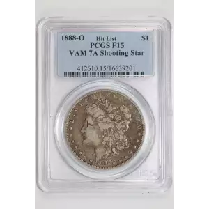 1888-O $1 VAM 7A Shooting Star Hit List