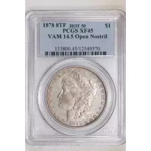 1878 8TF $1 VAM 14.5 Open Nostril