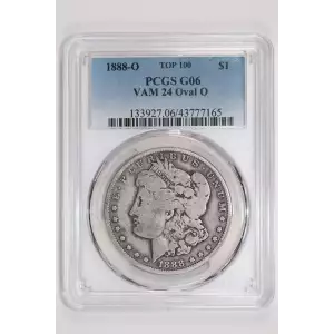 1888-O $1 VAM 24 Oval O TOP 100