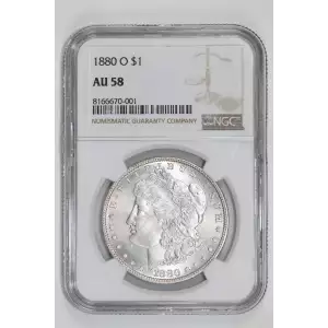 1880-O MORGAN DOLLAR NGC AU58