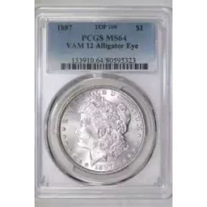1887 $1 VAM 12 Alligator Eye