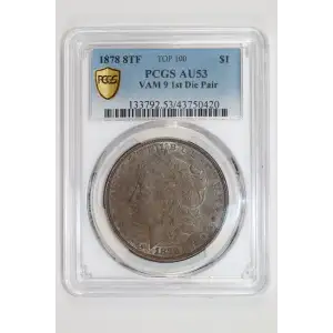 1878 8TF $1 VAM 9, First Die Pair TOP 100