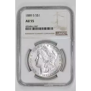 1889-S MORGAN DOLLAR NGC AU55