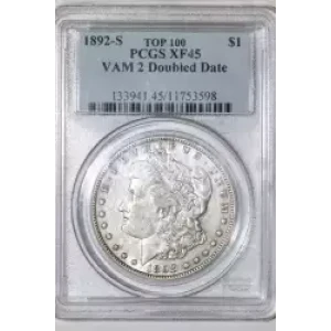 1892-S $1 VAM 2 Doubled Date