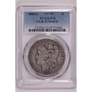 1888-O $1 VAM 21 Oval O