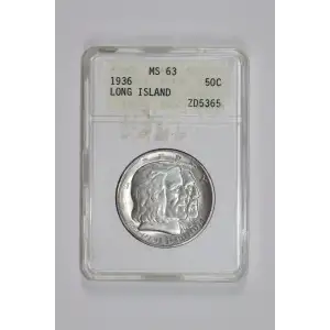 Classic Commemorative Silver--- Long Island Tercentenary 1936 -Silver- 0.5 Dollar